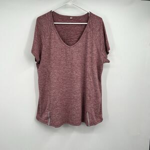 Velocity Womens Heathered Workout Short Sleeve